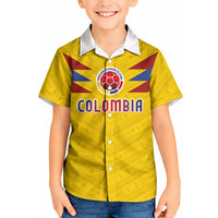 Colombia National Football Custom Kid Hawaiian Shirt Glory 2026 Inspired Sombrero Vueltiao