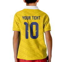 Colombia National Football Custom Kid Polo Shirt Glory 2026 Inspired Sombrero Vueltiao