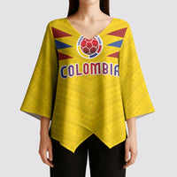 Colombia National Football Custom Kimono Sleeve Blouse Glory 2026 Inspired Sombrero Vueltiao