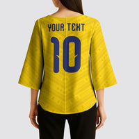 Colombia National Football Custom Kimono Sleeve Blouse Glory 2026 Inspired Sombrero Vueltiao