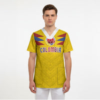 Colombia National Football Custom Scrub Top Glory 2026 Inspired Sombrero Vueltiao