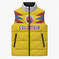 Colombia National Football Custom Sleeveless Puffer Jacket Glory 2026 Inspired Sombrero Vueltiao