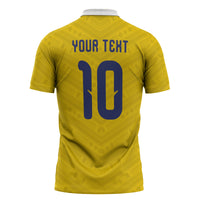 Colombia National Football Custom Zipper Polo Shirt Glory 2026 Inspired Sombrero Vueltiao