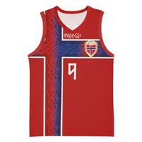 Norwegian Football Custom 2026 Basketball Jersey Norge Viking Ornament Red Color