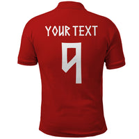 Norwegian Football Custom 2026 Polo Shirt Norge Viking Ornament Red Color
