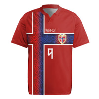 Norwegian Football Custom 2026 Rugby Jersey Norge Viking Ornament Red Color