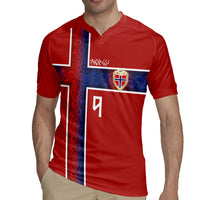 Norwegian Football Custom 2026 Rugby Jersey Norge Viking Ornament Red Color