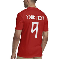 Norwegian Football Custom 2026 Rugby Jersey Norge Viking Ornament Red Color