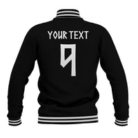 Norwegian Football Custom 2026 Baseball Jacket Norge Viking Ornament Black Color