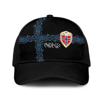 Norwegian Football 2026 Baseball Net Cap Norge Viking Ornament Black Color