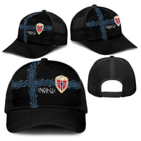 Norwegian Football 2026 Baseball Net Cap Norge Viking Ornament Black Color