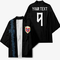 Norwegian Football Custom 2026 Kimono Norge Viking Ornament Black Color