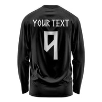 Norwegian Football Custom 2026 Long Sleeve Shirt Norge Viking Ornament Black Color