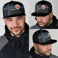 Norwegian Football 2026 Mesh Trucker Cap Norge Viking Ornament Black Color
