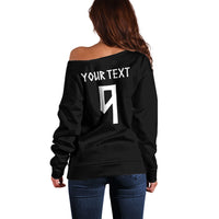 Norwegian Football Custom 2026 Off Shoulder Sweater Norge Viking Ornament Black Color