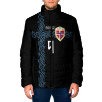 Norwegian Football Custom 2026 Padded Jacket Norge Viking Ornament Black Color
