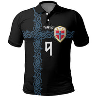 Norwegian Football Custom 2026 Polo Shirt Norge Viking Ornament Black Color