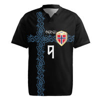Norwegian Football Custom 2026 Rugby Jersey Norge Viking Ornament Black Color