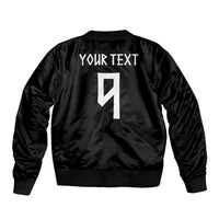 Norwegian Football Custom 2026 Sleeve Zip Bomber Jacket Norge Viking Ornament Black Color