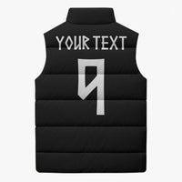 Norwegian Football Custom 2026 Sleeveless Puffer Jacket Norge Viking Ornament Black Color