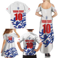 Custom England Football 2024 Road to The Champion Family Matching Summer Maxi Dress and Hawaiian Shirt Football's Coming Home - Wonder Print Shop
