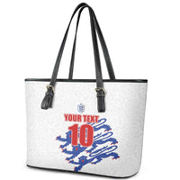 Custom England Football 2024 Road to The Champion Leather Tote Bag Football's Coming Home - Wonder Print Shop