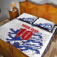 Custom England Football 2024 Road to The Champion Quilt Bed Set Football's Coming Home - Wonder Print Shop