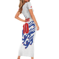 Custom England Football 2024 Road to The Champion Short Sleeve Bodycon Dress Football's Coming Home - Wonder Print Shop