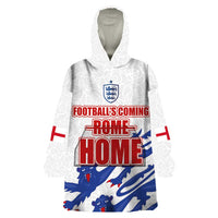 Custom England Football 2024 Road to The Champion Wearable Blanket Hoodie Football's Coming Home - Wonder Print Shop