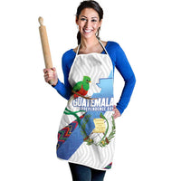 Guatemala Independence Day Apron Resplendent Quetzal with Coat of Arms and Maya Textiles - Wonder Print Shop