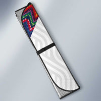 Guatemala Independence Day Auto Sun Shade Resplendent Quetzal with Coat of Arms and Maya Textiles - Wonder Print Shop