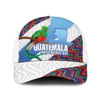 Guatemala Independence Day Baseball Net Cap Resplendent Quetzal with Coat of Arms and Maya Textiles - Wonder Print Shop