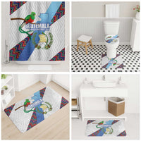 Guatemala Independence Day Bathroom Set Resplendent Quetzal with Coat of Arms and Maya Textiles - Wonder Print Shop