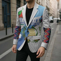 Guatemala Independence Day Blazer Resplendent Quetzal with Coat of Arms and Maya Textiles - Wonder Print Shop