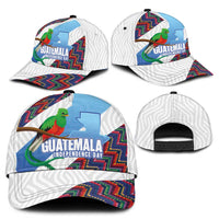 Guatemala Independence Day Classic Cap Resplendent Quetzal with Coat of Arms and Maya Textiles - Wonder Print Shop