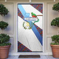Guatemala Independence Day Door Cover Resplendent Quetzal with Coat of Arms and Maya Textiles - Wonder Print Shop