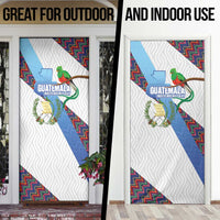 Guatemala Independence Day Door Cover Resplendent Quetzal with Coat of Arms and Maya Textiles - Wonder Print Shop