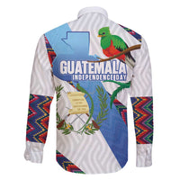 Guatemala Independence Day Family Matching Long Sleeve Bodycon Dress and Hawaiian Shirt Resplendent Quetzal with Coat of Arms and Maya Textiles - Wonder Print Shop