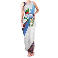 Guatemala Independence Day Family Matching Tank Maxi Dress and Hawaiian Shirt Resplendent Quetzal with Coat of Arms and Maya Textiles - Wonder Print Shop