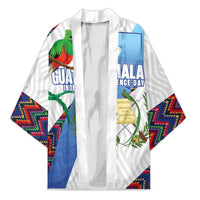 Guatemala Independence Day Kimono Resplendent Quetzal with Coat of Arms and Maya Textiles - Wonder Print Shop