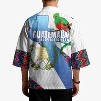 Guatemala Independence Day Kimono Resplendent Quetzal with Coat of Arms and Maya Textiles - Wonder Print Shop
