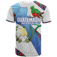 Guatemala Independence Day T Shirt Resplendent Quetzal with Coat of Arms and Maya Textiles - Wonder Print Shop