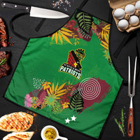 St Kitts and Nevis Cricket Patriots Apron Caribbean Tropical Plants Sporty Green - Wonder Print Shop