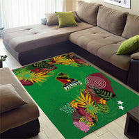 St Kitts and Nevis Cricket Patriots Area Rug Caribbean Tropical Plants Sporty Green - Wonder Print Shop
