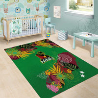 St Kitts and Nevis Cricket Patriots Area Rug Caribbean Tropical Plants Sporty Green - Wonder Print Shop