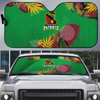 St Kitts and Nevis Cricket Patriots Auto Sun Shade Caribbean Tropical Plants Sporty Green - Wonder Print Shop