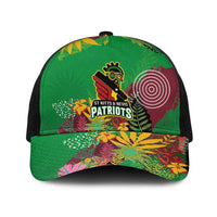 St Kitts and Nevis Cricket Patriots Baseball Net Cap Caribbean Tropical Plants Sporty Green - Wonder Print Shop