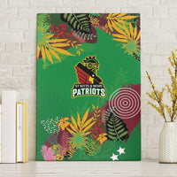 St Kitts and Nevis Cricket Patriots Canvas Wall Art Caribbean Tropical Plants Sporty Green - Wonder Print Shop