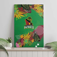 St Kitts and Nevis Cricket Patriots Canvas Wall Art Caribbean Tropical Plants Sporty Green - Wonder Print Shop