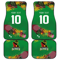 St Kitts and Nevis Cricket Patriots Car Mats Caribbean Tropical Plants Sporty Green - Wonder Print Shop